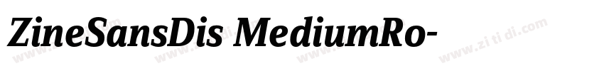 ZineSansDis MediumRo字体转换